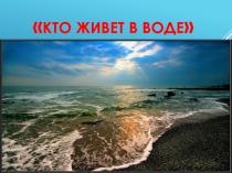 Презентация для детей средней группы Кто живет в воде