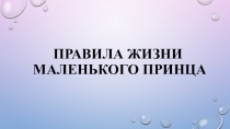 Правила жизни Маленького принца