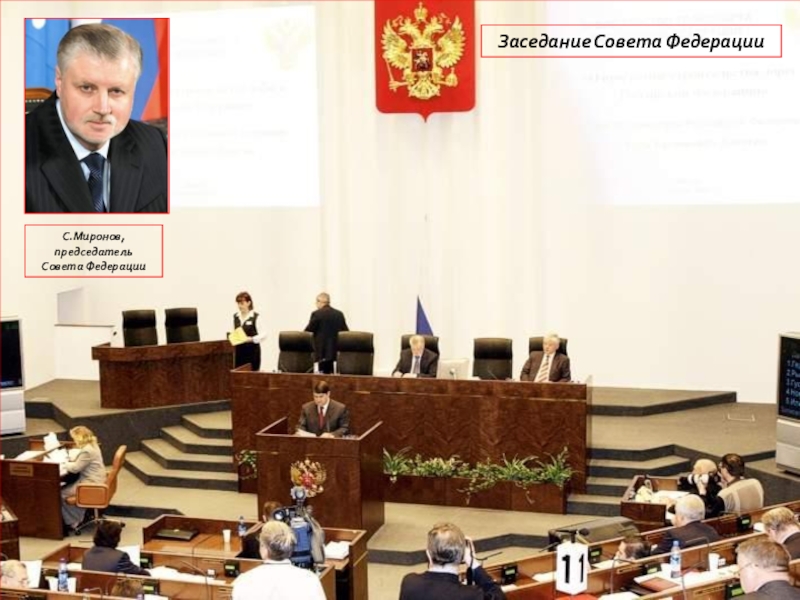 ПРЕЗЕНТАЦИЯ по истории Россия в начале 21 века Заседание Совета ФедерацииС.Миронов, председатель Совета Федерации Заседание Совета ФедерацииС.Миронов, председатель Совета Федерации