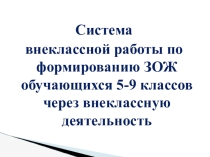 Система внеклассной работы по формированию ЗОЖ обучающихся 5-9 классов через внеклассную деятельность
