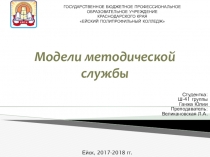 Презентация Модели методической службы