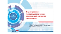 Презентация Формирование литературоведческих компетенций на уроках литературы