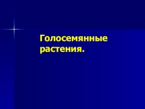Презентация Голосемянные растения 6 класс