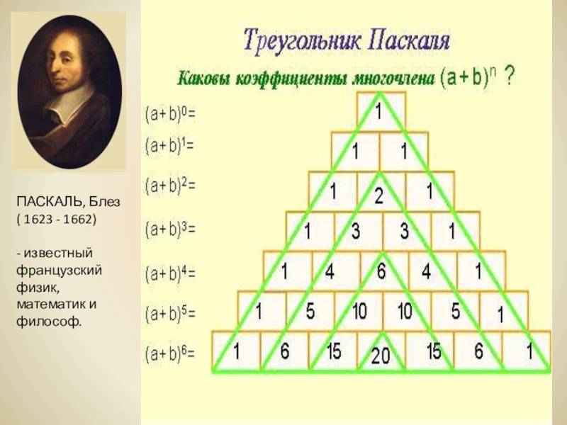 Треугольник паскаля проект по математике