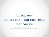 Презентация по теме Опорно-двигательный аппарат