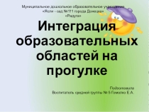 Интеграция образовательных областей ТОП ДО Растим личность на прогулке