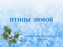 Презентация к интегрированному уроку по биологии и музыке Птицы зимой