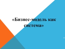 Презентация по дисциплине Бизнес-планирование Бизнес-модель