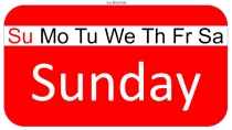 Flashcards Days of the Week