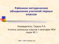 Отчёт о работе РМО