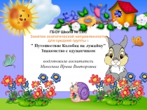 Презентация Путешествие Колобка на лужайку Знакомство с одуванчиком