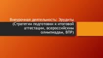 Презентация. Внеурочная деятельность по английскому языку “Эрудиты: Стратегии подготовки к итоговой аттестации, всероссийским олимпиадам, ВПР”