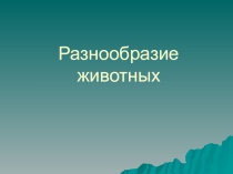 Презентация по окружающему миру на тему Разнообразие животных