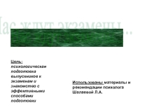 Нас ждут экзамены...