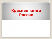Презентация по предмету Окружающий мир Красная книга России