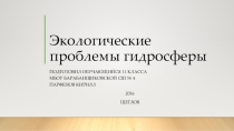 Презентация по биологии на тему: Экологические проблемы гидросферы.