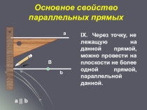 Материалы для учителя: основное свойство параллельных прямых