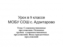 Презентация  Основные группы СПП