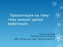 Презентация по развитию речи детей 6-7 лет на тему Как звери зимуют.
