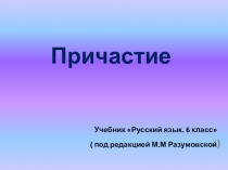 Презентация к теме Причастие 6 класс