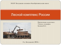 Презентация к открытому уроку Лесное хозяйство Росии, 9 класс
