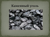 Презентация по теме Каменный уголь 10 класс