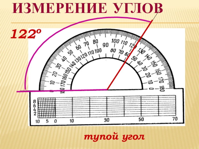 Измерение углов (5 класс) Измерение углов122отупой угол Измерение углов122отупой угол