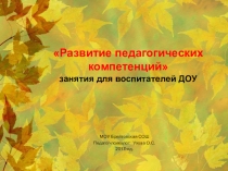 Развитие педагогических компитенций