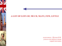 Презентация по английскому языку Lots of/a lot of, much, many, few, little