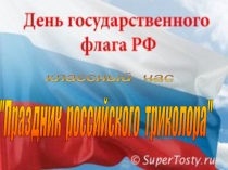 Классный час на тему Праздник российского триколора