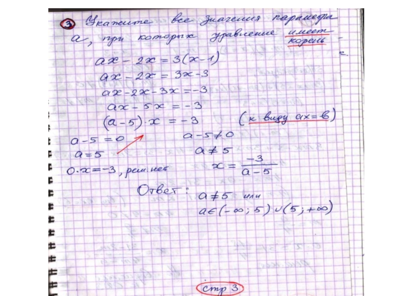 Презентация Введение в решение параметрических уравнений в школе