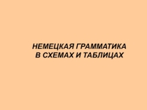 Презентация по немецкому языку Немецкая грамматика в схемах и таблицах (интеллект - карта)