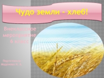 Презентация к открытому мероприятию Чудо земли - хлеб (6 класс)