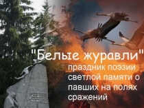 Презентация в помощь классному руководителю к Дню белых журавлей или любому Дню памяти Белые журавли