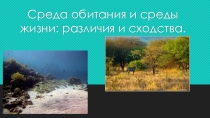 Презентация по дисциплине: Экология на тему: Среда обитания и среды жизни: различия и сходства
