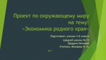 Презентация по окружающему миру на тему  Экономика родного города 3 класс