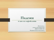 Презентация по русскому языку на тему Падежи