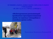 Презентация Моделирование развивающей предметно-пространственной среды на игровых площадках в холодное время года