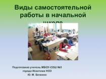 Виды самостоятельной работы в начальной школе