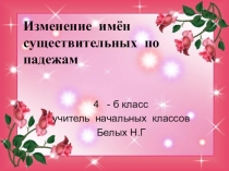 Изменение имён существительных по падежам