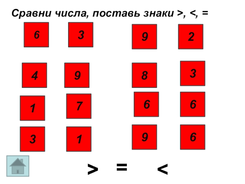 Интерактивная презентация Устный счёт 6338942967163196Сравни числа, поставь знаки >, >>>>> 6338942967163196Сравни числа, поставь знаки >, >>>>>