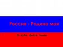 Классный час Россия-Родина моя