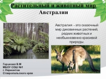 Презентация по географии на тему Растительный и животный мир Австралии