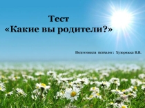 Тест какие вы родители?