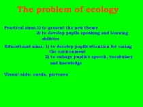 Презентация по английскому языку на тему The problem of ecology (8 класс)