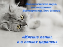 Презентация для проведения экологической игры, посвящённой Дню кошек (1 марта)