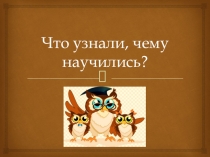 Что узнали, чему научились