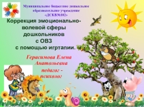 Презентация Развитие эмоционально - волевой сферы дошкольников с помощью игротерапии