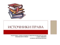 Источники права презентация 10 класс