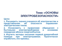 Презентация теме Электробезопасность (9 класс)